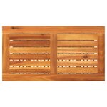 vidaXL Table de jardin gris 70x38x42 cm résine tressée et bois acacia