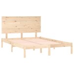 vidaXL Cadre de lit bois massif 120x190 cm petit double