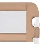 vidaXL Barrière de sécurité de lit d'enfant Taupe 120x42 cm Polyester