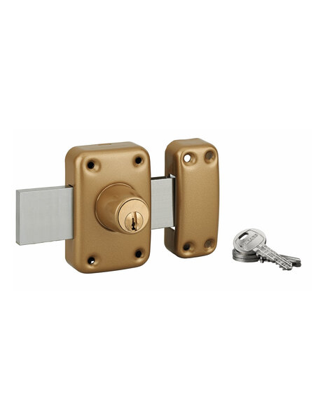 THIRARD - Verrou à double cylindre Capital  30mm  pêne longueur 160mm  3 clés