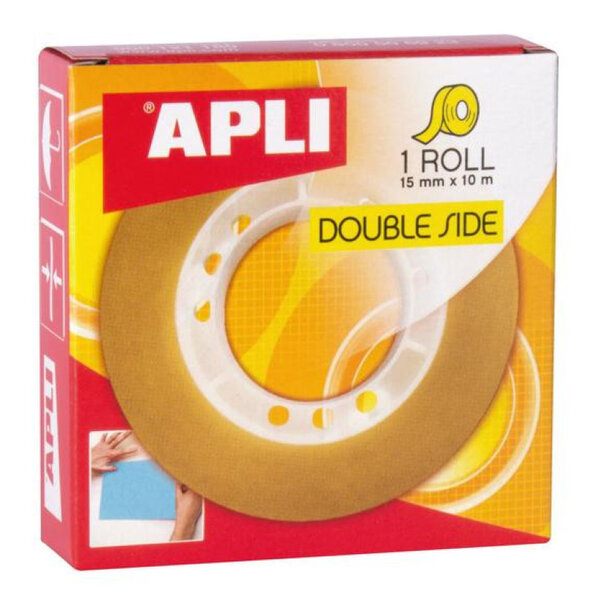 Ruban adhésif Double-Face Transparent 15mm 10m