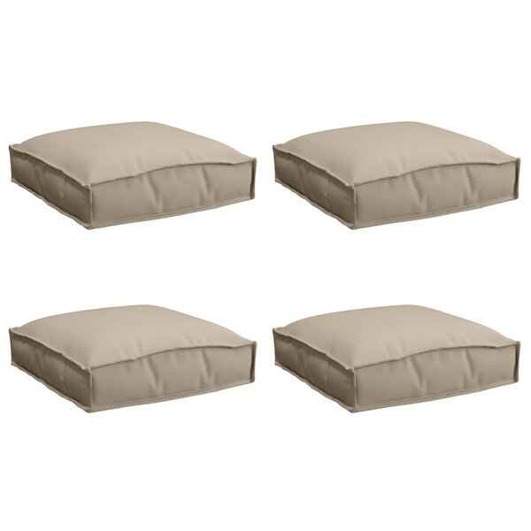 vidaXL Coussins de Palette pour siège 4 Pièces Taupe 40x40x8 cm Tissu Oxford