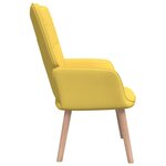 vidaXL Chaise de relaxation avec tabouret Jaune moutarde Tissu