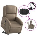 vidaXL Fauteuil inclinable de massage Cappuccino Similicuir