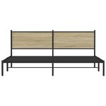 vidaXL Cadre de lit en métal sans matelas chêne sonoma 193x203 cm