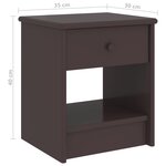 vidaXL Table de chevet Marron foncé 35x30x40 cm Bois de pin massif