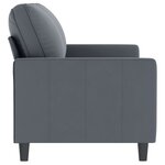 vidaXL Canapé à 2 places Gris foncé 140 cm Velours