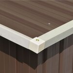 vidaXL Abri de jardin Marron 257x779x181 cm Acier galvanisé
