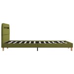 vidaXL Cadre de lit avec LED Vert Tissu 140x200 cm