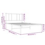 vidaXL Cadre de lit métal avec tête de lit blanc 100x200 cm