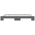 vidaXL Lit de jour avec lit gigogne gris foncé 100x200 cm tissu