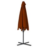 vidaXL Parasol d'extérieur avec mât en acier Terre cuite 300x230 cm