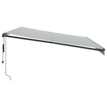 vidaXL Auvent rétractable automatique anthracite et blanc 500x350 cm