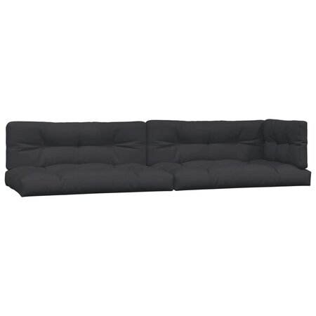 vidaXL Coussins de palette 5 Pièces noir tissu