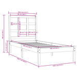 vidaXL Cadre de lit Marron miel Bois massif 100x200 cm