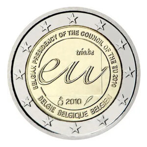 2 euros commémorative Belgique 2010 - Présidence du conseil de l'UE.