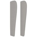 vidaXL Tête de lit avec oreilles Gris clair 103x23x118/128 cm Tissu