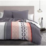 Parure de couette microfibre - 1 housse de couette 240 x 260 cm + 2 taies d'oreiller 63 x 63 cm - Bleu