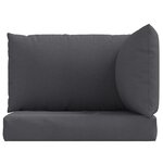 vidaXL Coussins de palette lot de 3 anthracite mélangé tissu