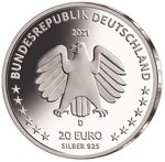 Pièce de monnaie 20 euro Allemagne 2021 D argent BE – Sophie Scholl