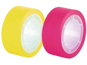 Film Note adhésive repositionnable fluo, 19 mm x 10 m, jaune ou rose aléatoire TESA