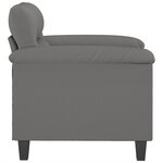 vidaXL Fauteuil gris foncé 60 cm tissu microfibre