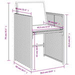 vidaXL Ensemble à manger de jardin coussins 5 Pièces mélange beige rotin