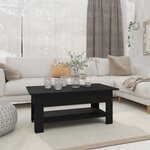 vidaXL Table basse Noir 102x55x42 cm Aggloméré