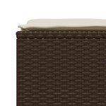 vidaXL Salon de jardin avec coussins 5 Pièces marron résine tressée