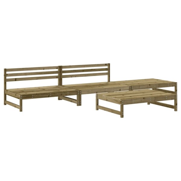 vidaXL Salon de jardin 4 Pièces bois de pin imprégné