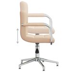 vidaXL Chaise pivotante de bureau Crème Tissu