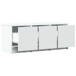 vidaXL Meuble TV avec LED blanc 97x34x40 cm bois d'ingénierie