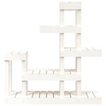 vidaXL Support à plantes Blanc 92x25x97 cm Bois massif de pin
