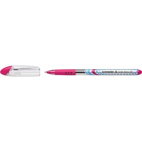 Stylo à bille slider basic pte extra large rose x 10 schneider