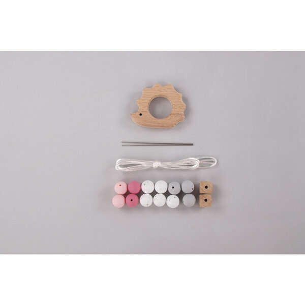 Kit: Anneau Hérisson   rose  17 pces  Boite