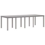 vidaXL Ensemble de Salle à Manger de Jardin 11 pièces Gris Poly Rattan