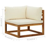 vidaXL Canapés d'angle sectionnels 2 Pièces avec coussins Blanc crème