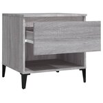 vidaXL Tables d'appoint 2 Pièces Sonoma gris 50x46x50 cm Bois ingénierie