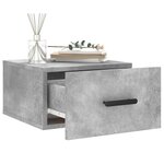 vidaXL Tables de chevet murales 2 Pièces gris béton 35x35x20 cm