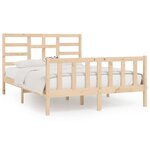 vidaXL Cadre de lit bois massif 150x200 cm très grand