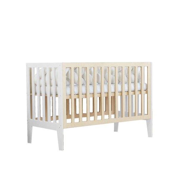 Lit bébé KIPPY 60 x 120 blanc et naturel