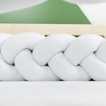 Tour de lit tressé coton blanc OEKO TEX anti-allergique - 300 cm