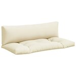 vidaXL Coussins de palette lot de 2 crème tissu