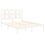 vidaXL Cadre de lit Blanc Bois massif 120x190 cm Petit double