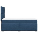 vidaXL Sommier à lattes de lit avec matelas Bleu 100x200 cm Tissu
