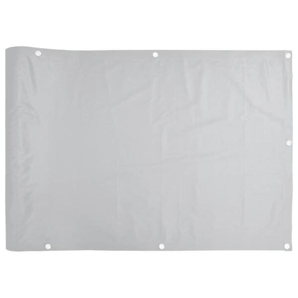 vidaXL Écran d'intimité de balcon gris 300x90 cm PVC