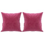 vidaXL Canapé 2 places avec oreillers bordeaux 140 cm velours