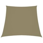vidaXL Voile de parasol Tissu Oxford trapèze 3/4x3 m Beige