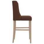 vidaXL Chaises de bar lot de 2 bois massif d'hévéa et tissu
