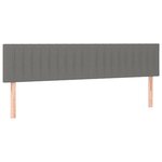 vidaXL Tête de lit à LED Gris foncé 160x5x78/88 cm Tissu